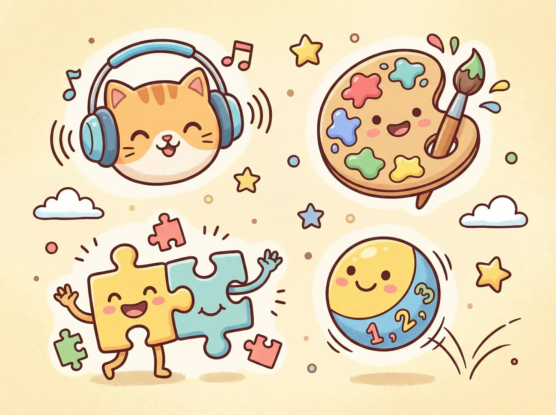 小朋友的手工作品 - 蓝色导航地址 益智创作
